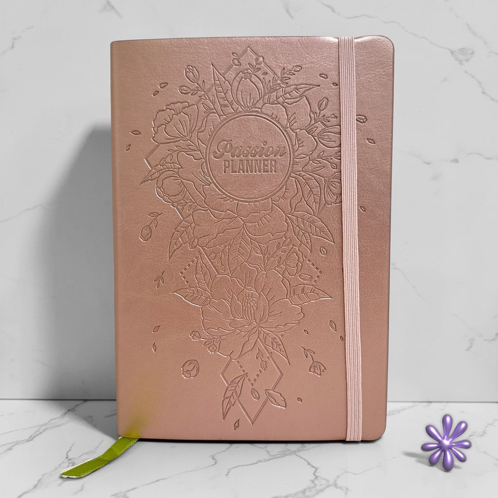 Passion Planner Daily Undated Radiant Rose Gold Planner | New Unused | 5.8"x8.3"